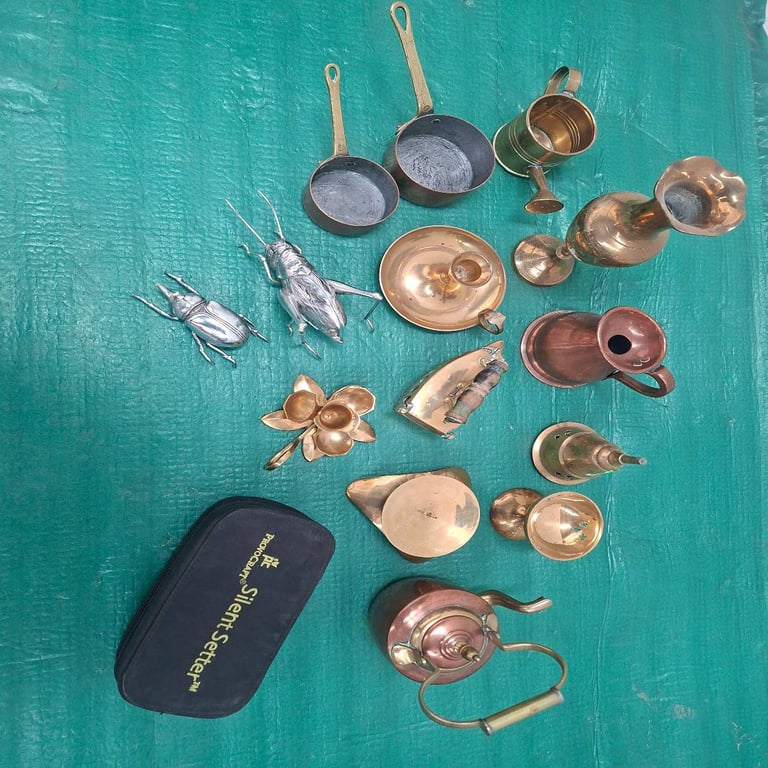 Collection Of Brass Ornaments & Eyelet Setting  Tool Kit