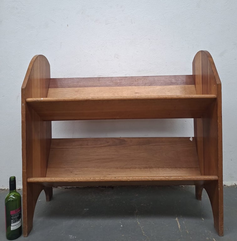 Solid Miranti Wood Two-Tier Bookshelf / Storage Unit