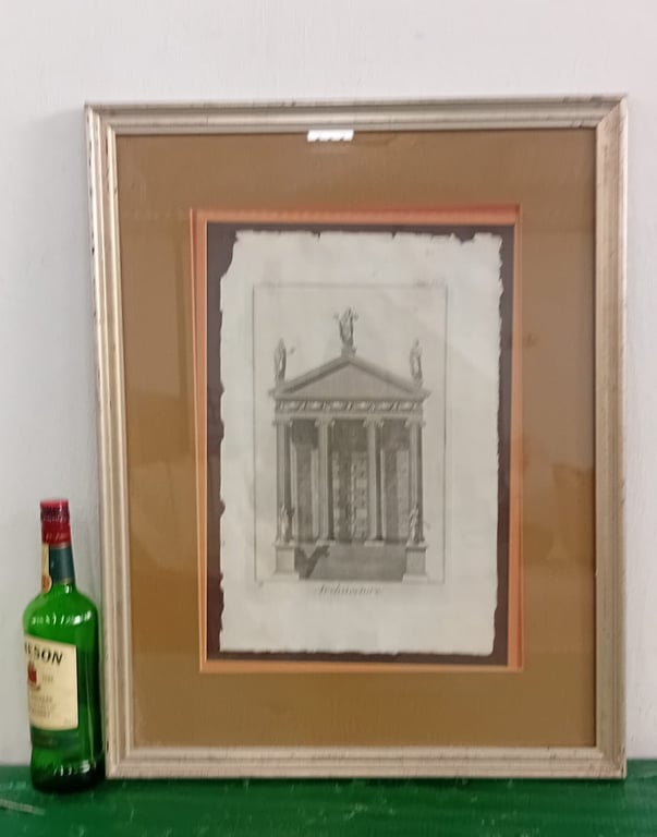 Framed Classical Architectural Print / Engraving