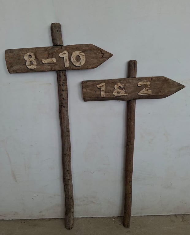 Rustic Wooden Directional Signpost bid per piece