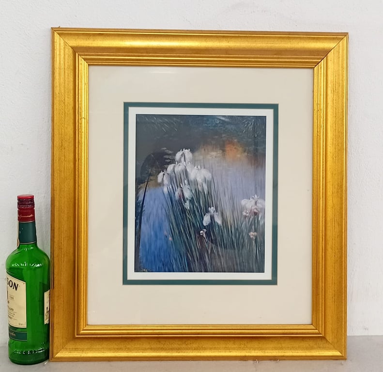 Framed Floral Artwork in Gilded Frame
