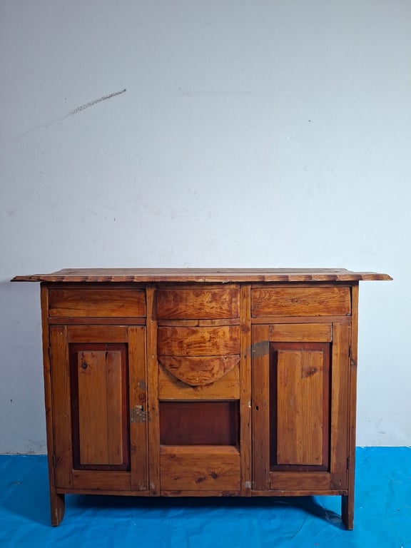 Oregon Pine Wood Cabinet Server