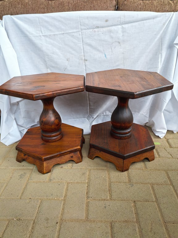 Pair of Hexagonal Side Tables - price per piece