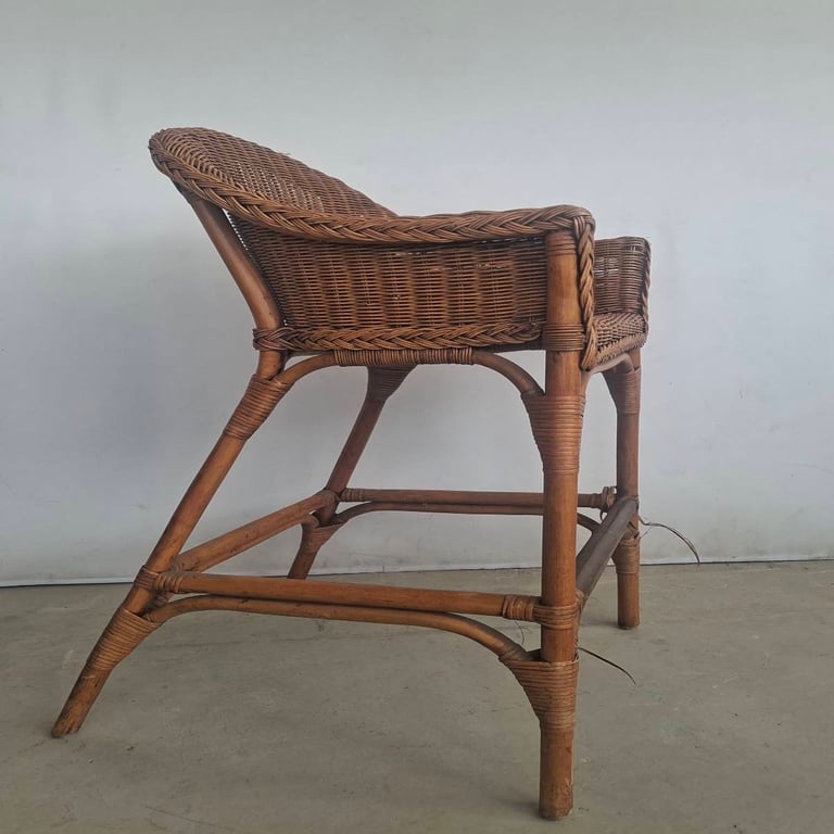 Vintage Wicker / Rattan Armchair