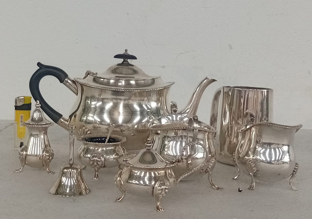 Cross Arrows Silver Tea & Coffee Service (Multi-piece Set)