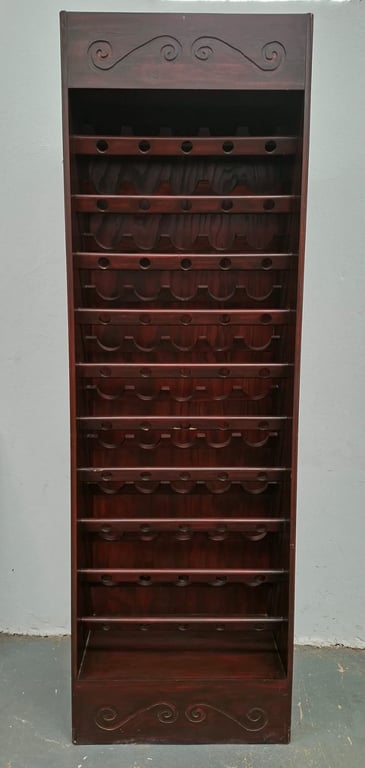 Tall Wooden Wine Bottle Rack
