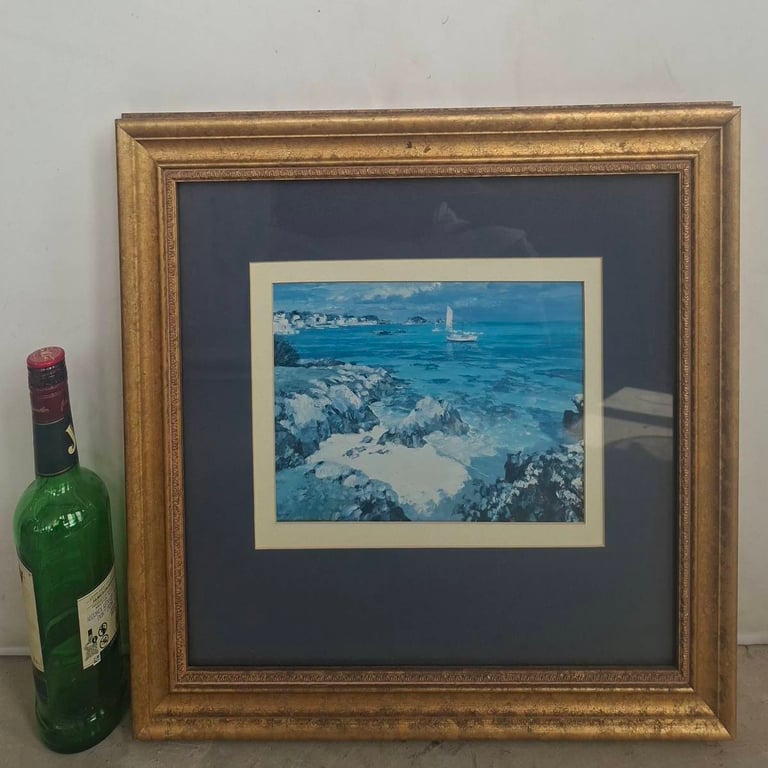 Trio of Framed Wall Art Pieces