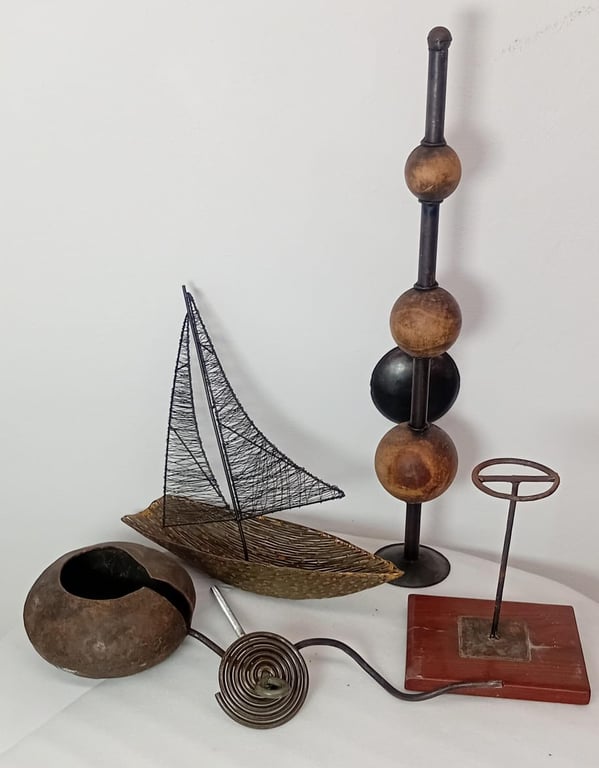 Joblot Wood and Steel Ornaments