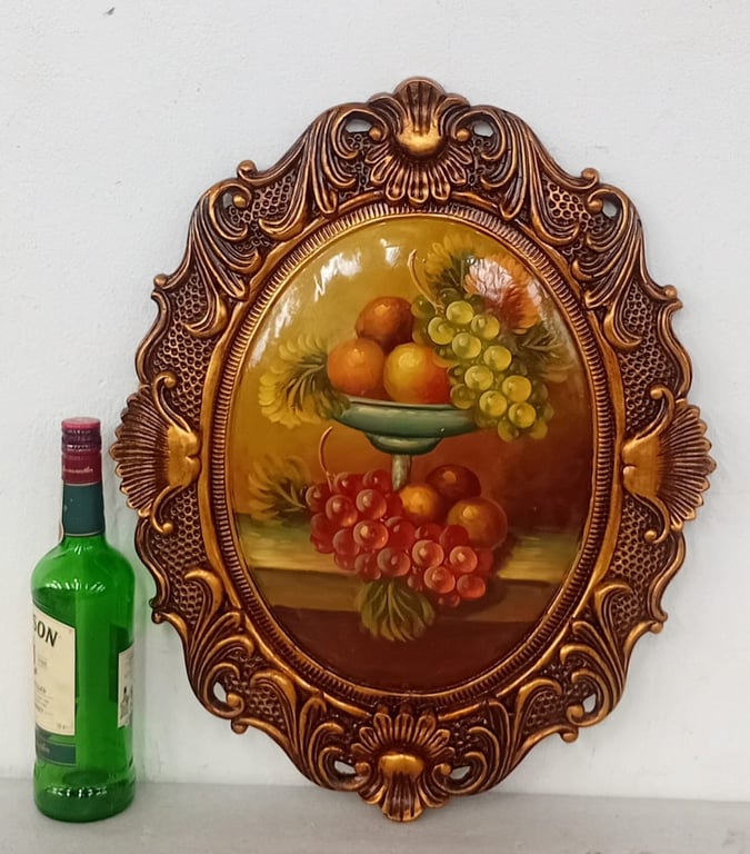 Large, ornate decorative framed wall artwork