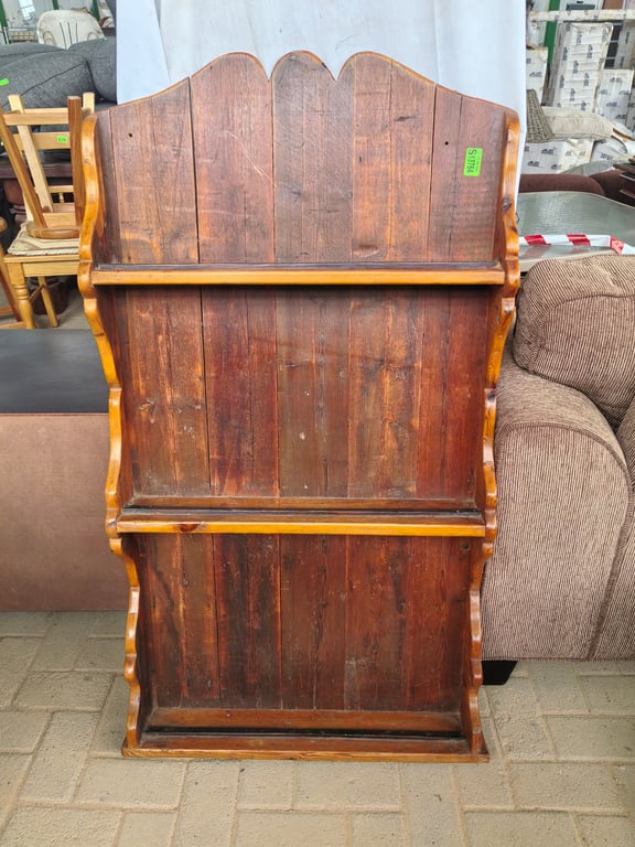 Oregon Pine Wall-Mounted Display Shelf
