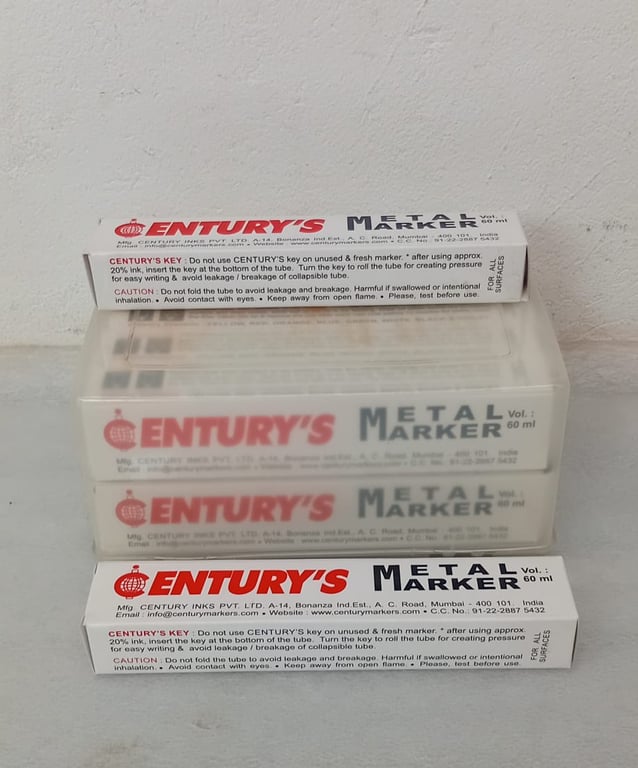 20 X Metal Marker Yellow