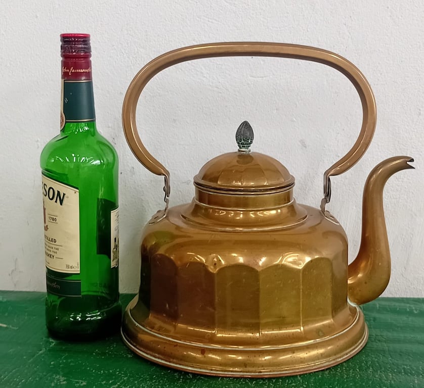Vintage-style metal kettle