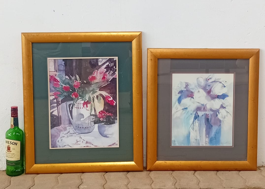 Pair of Framed Floral Art Prints