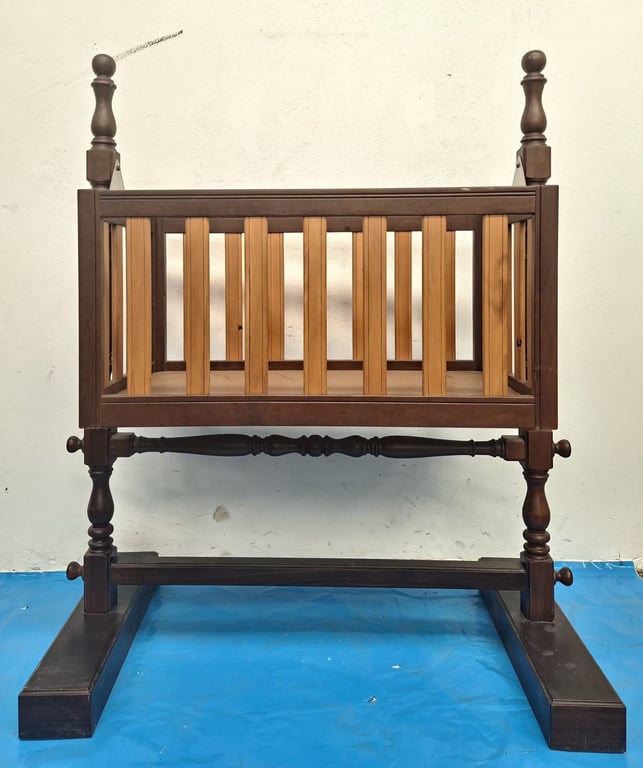 Rare find Imbuia and Yellow Wood Cot – Rocking Feature