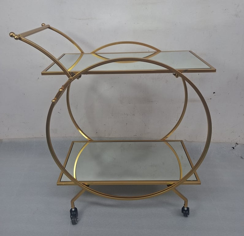Mirrored Top Bar Cart