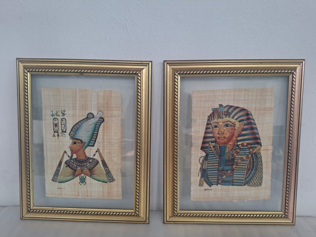 2 x Framed Egyptian Artworks
