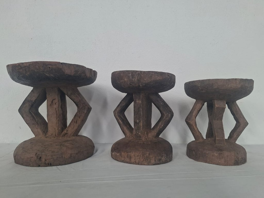 Four Decorative Tsonga Stools