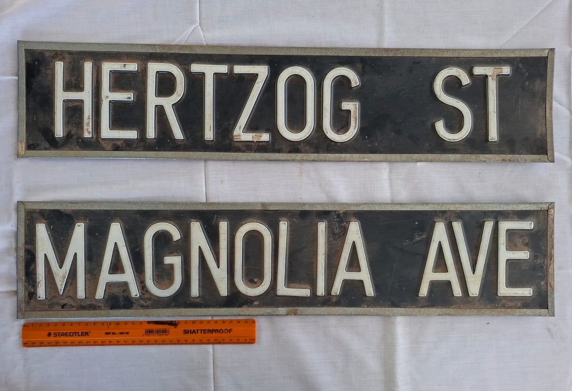 Pair of Vintage Street Name Signs