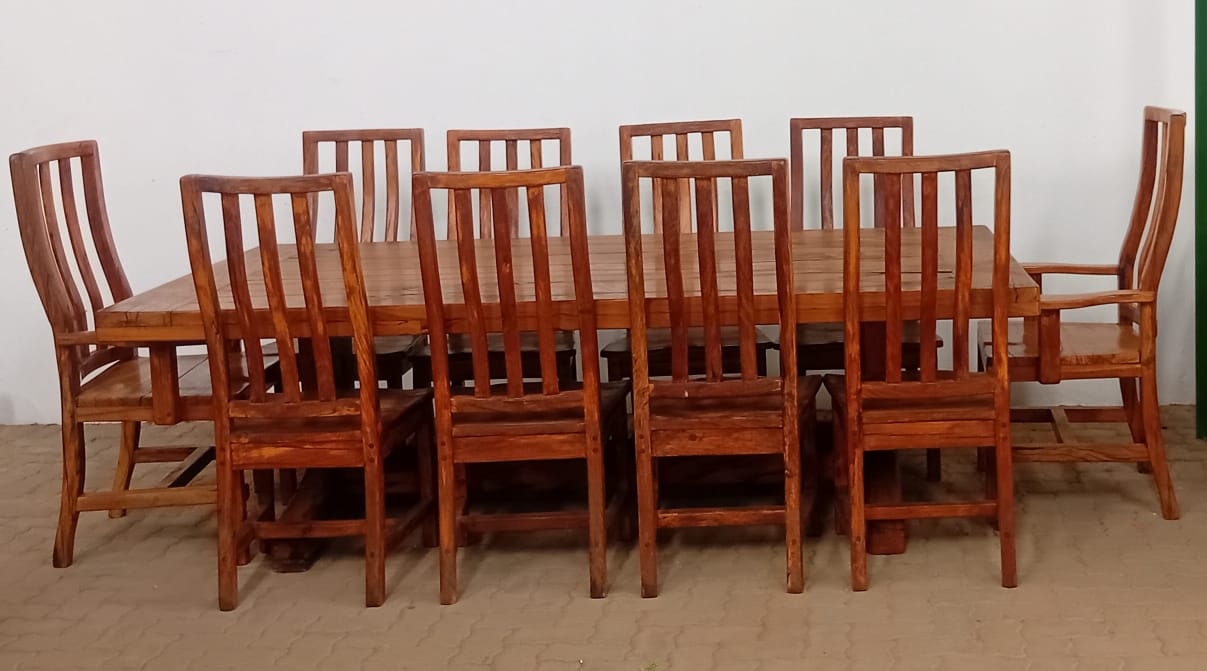 10-Seater Sleeperwood Dining Set - Solid Ironwood