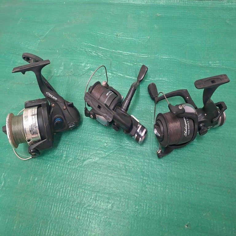 Collection Of Fishing Reels & Tackle Boxes