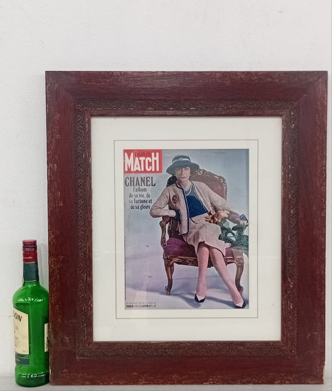 Framed Paris Match Magazine Cover – Chanel Feature