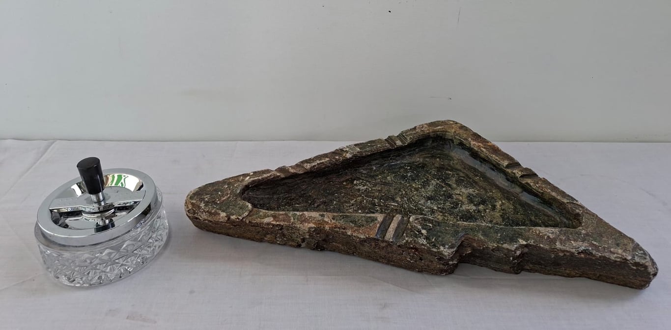 Vintage Glass and Stone Ashtrays
