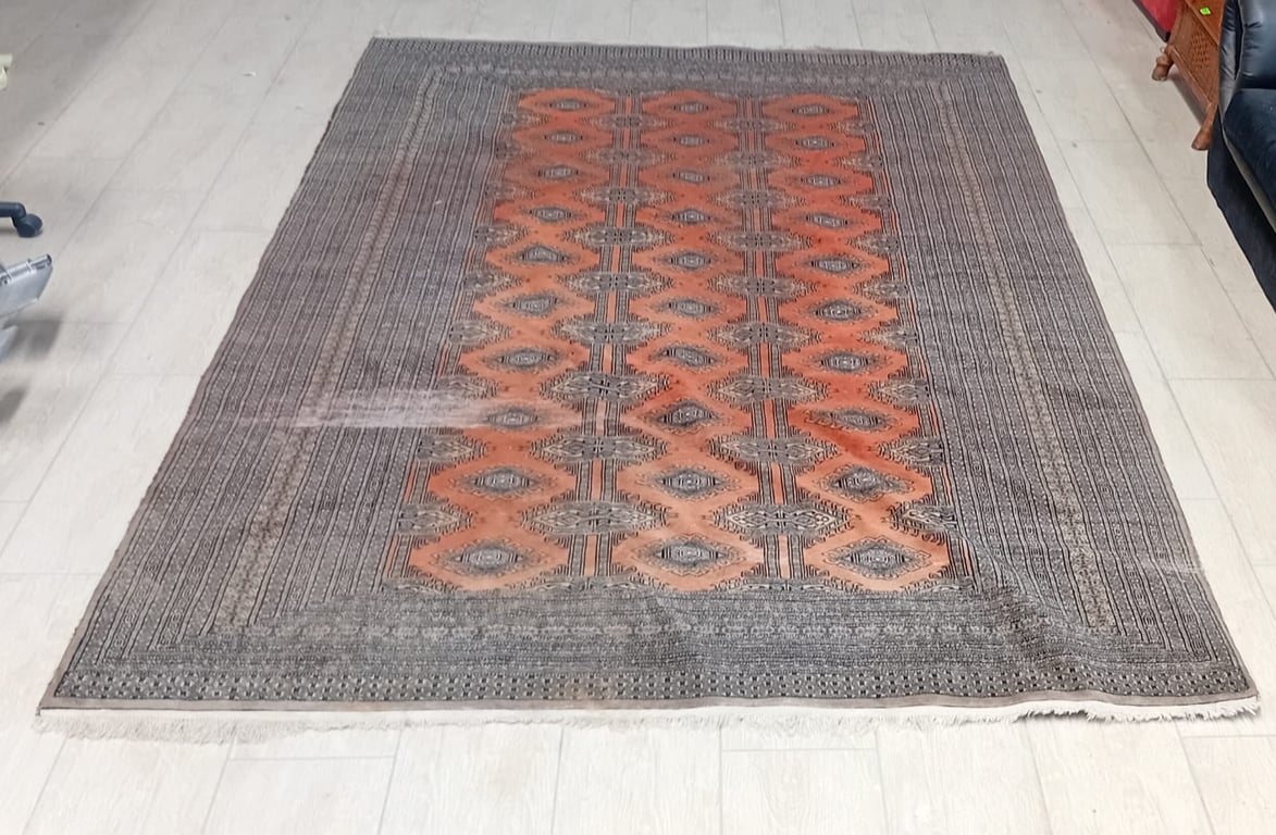 Mixed-Color Hand Knotted Rug