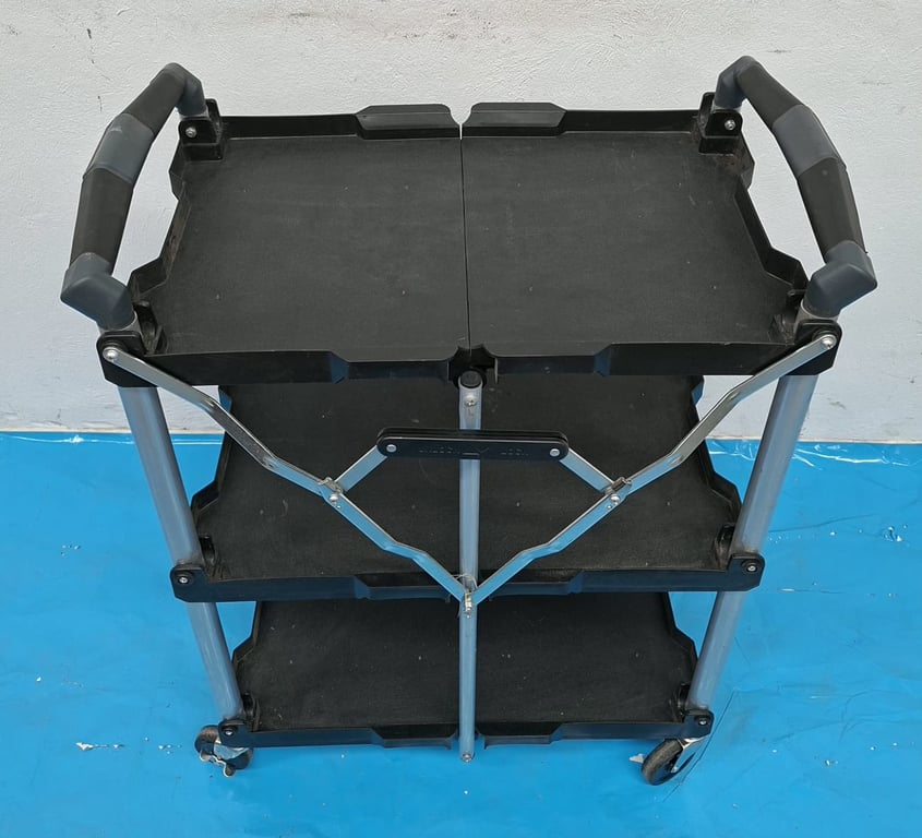 Folding Plastic Serving Trolley