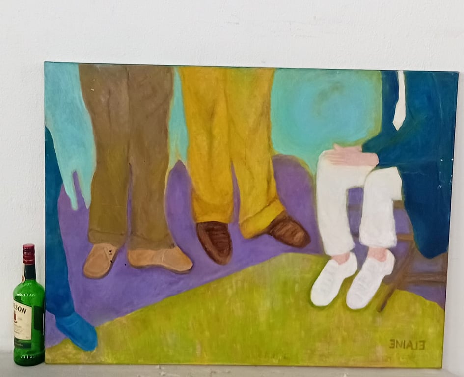 Original Contemporary Painting – Abstract Figurative Scene