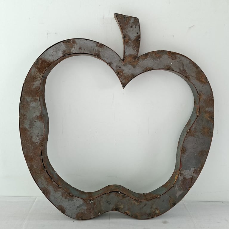 Apple-Shaped Metal Wall Decoration