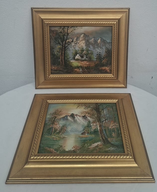 2 x Vintage Oil Paintings