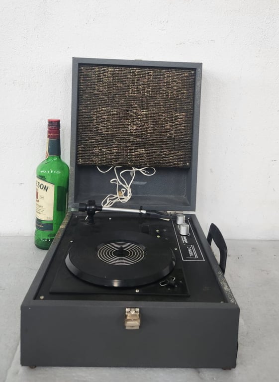 Early to mid-20th-century portable turntable or phonograph.