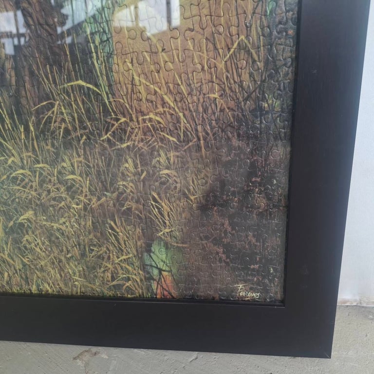 Large wall pringt with nature scene of tall grasses