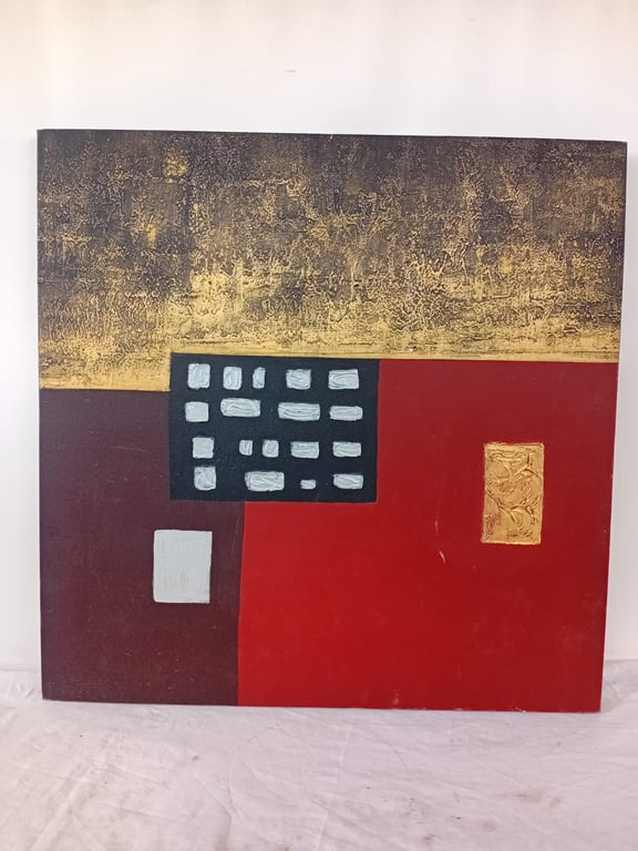 Large Contemporary Abstract Geometric Canvas Painting