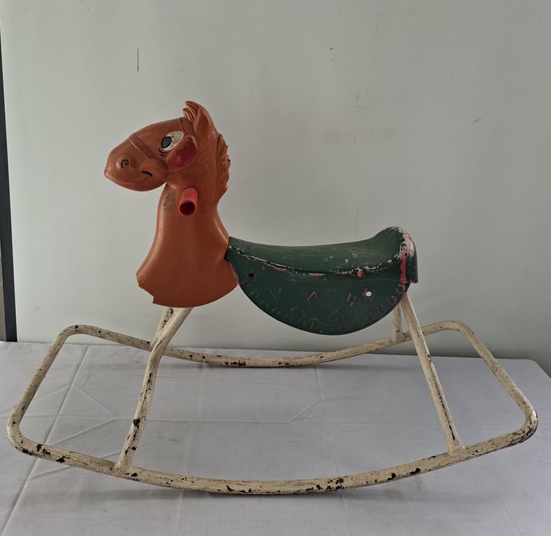 Vintage Wooden Rocking Horse Toy