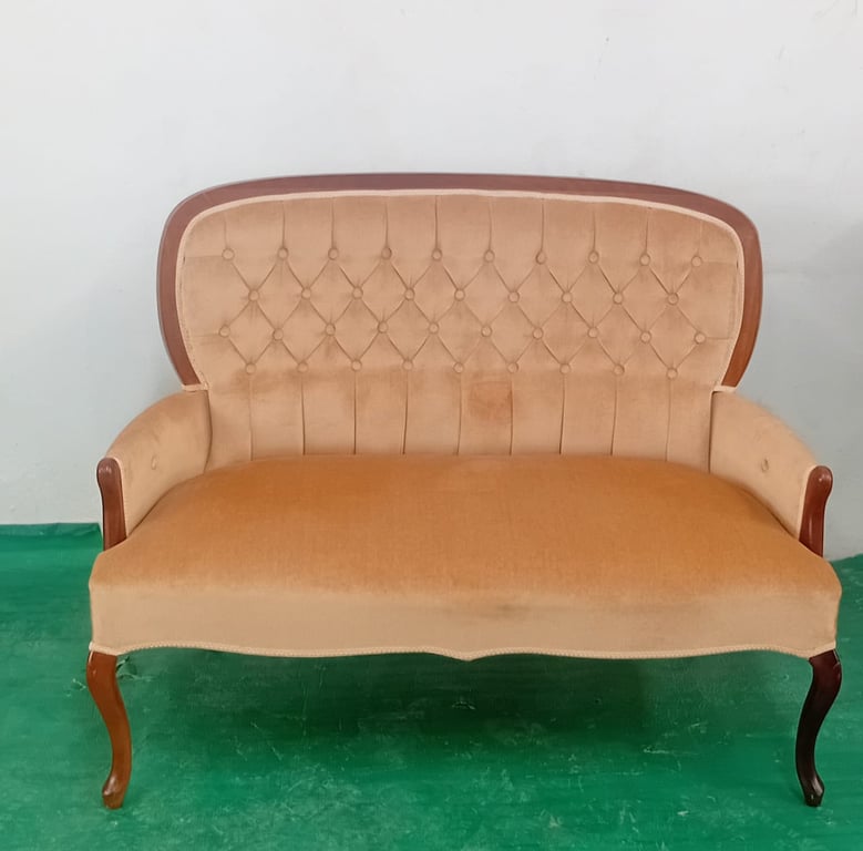 Queen Anne Style Two Seater Couch