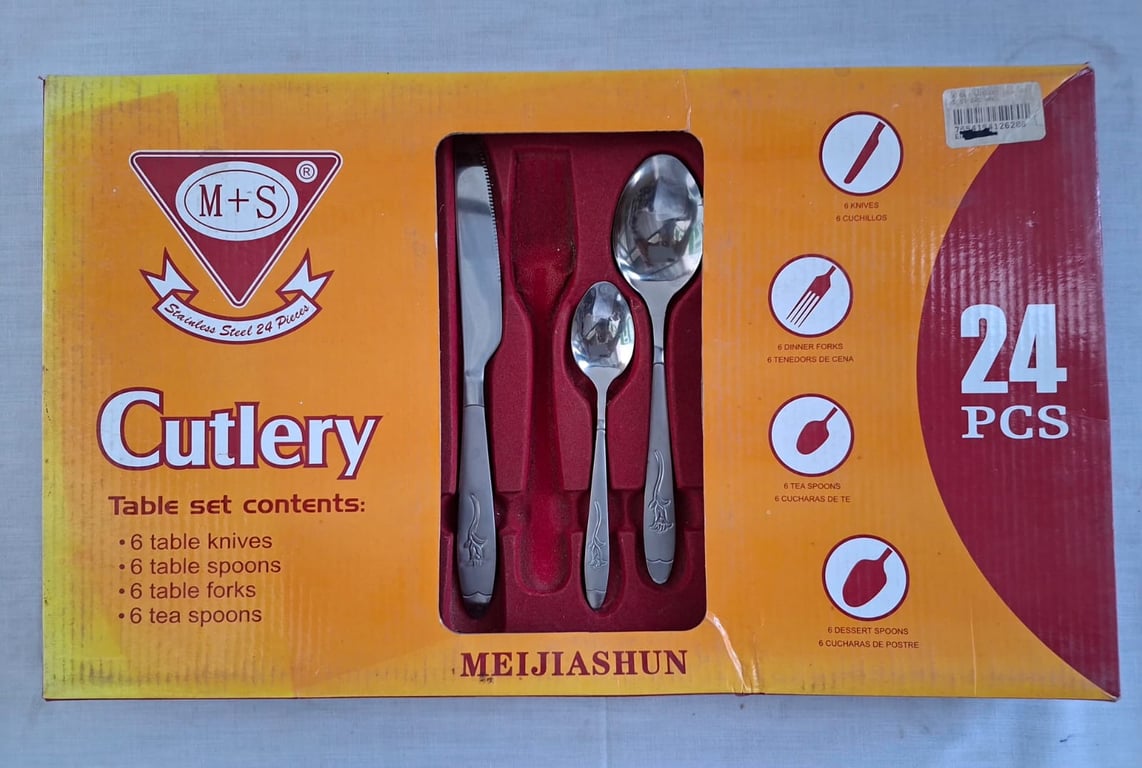 24-Piece Stainless Steel Cutlery Set (M.S Kitchen / Table Cutlery)