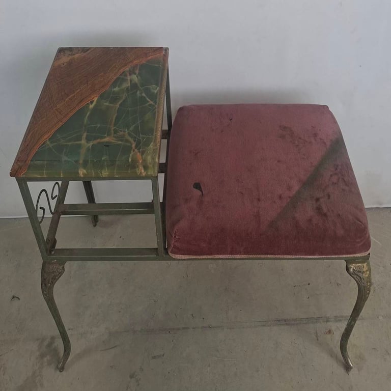 Vintage Two-Tone Side Table