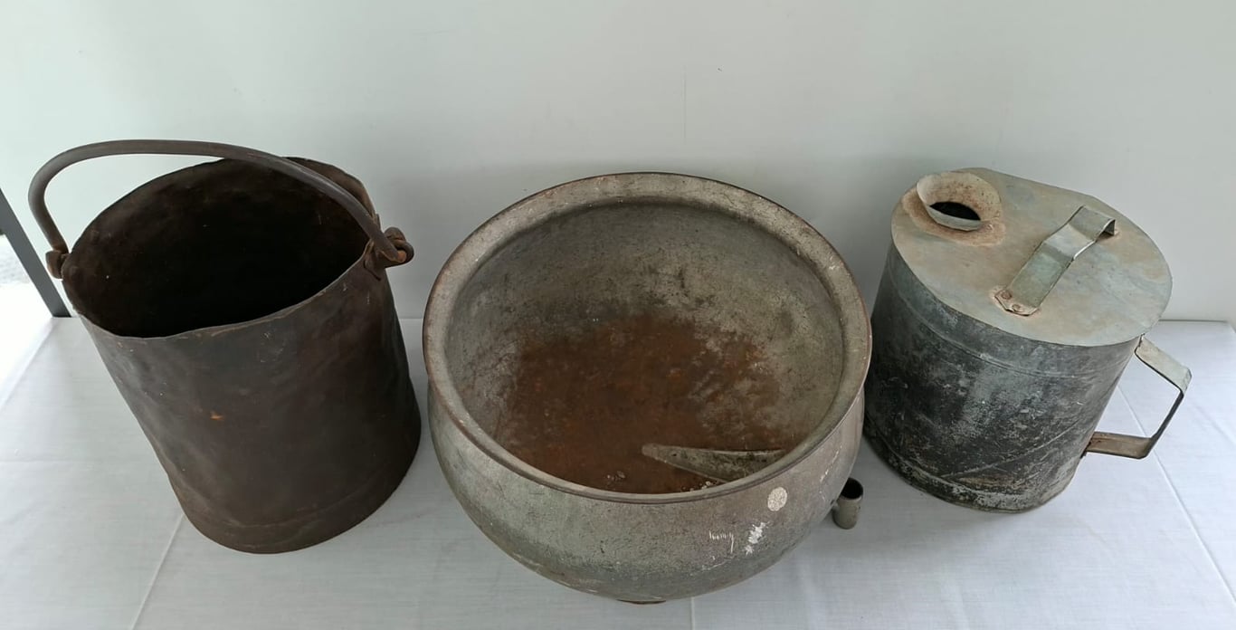 Collection of Vintage Metal Household Containers