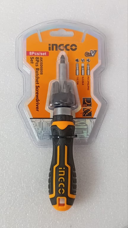 8 pcs ratchet screwdriver set