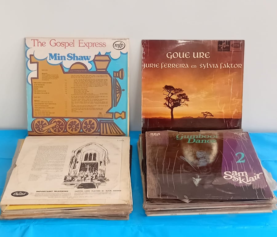 Mixed Vintage Vinyl Record Collection – Gospel, Jazz & World Music