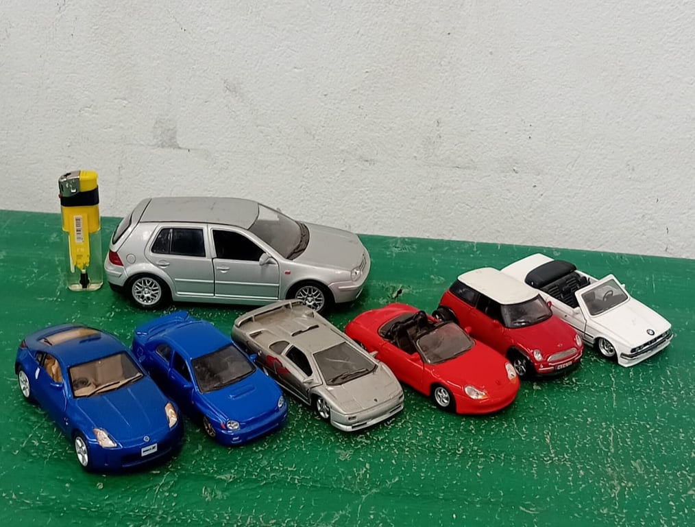 Collection of die-cast model cars