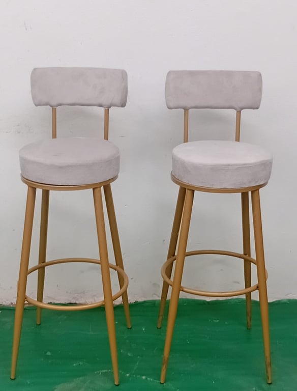 Pair of Modern Upholstered Bar Stools