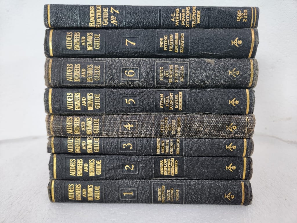 Set Of Vintage Books - Audels Engineer & Mechanics Guide