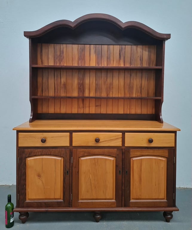 Yellowwood & Imbuia Welsh Dresser - No Keys