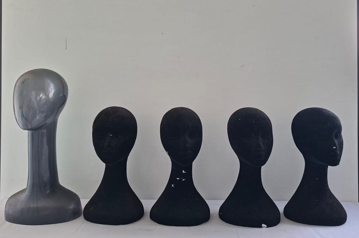 Set of Five Jewellery Display Head Stands