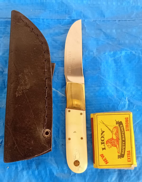 Custom Made Biltong Knife With Warthog Tusk Handle