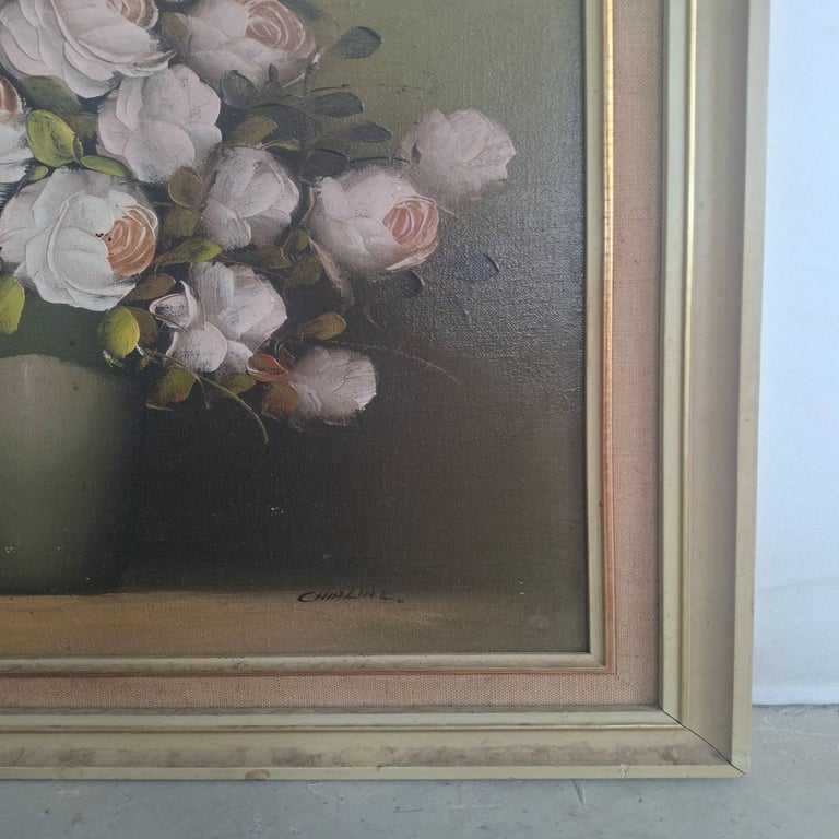 Framed Floral Still-life Artwork