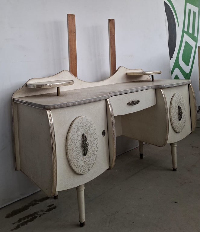 Vintage Dressing Table with Twin Mirror Supports