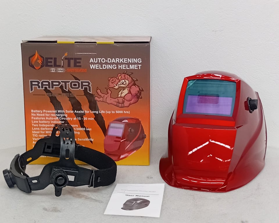 Elite Raptor Series Auto-Darkening Welding Helmet (Solar Assist)